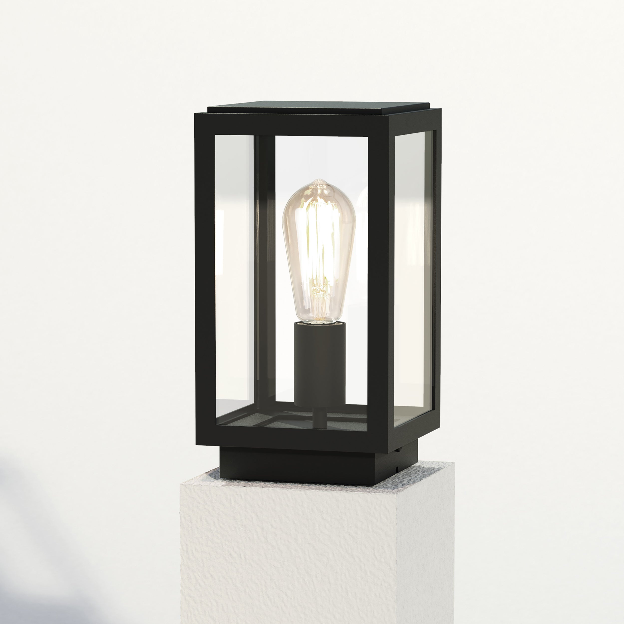 Astro Homefield Outdoor Pedestal Light in Textured Black