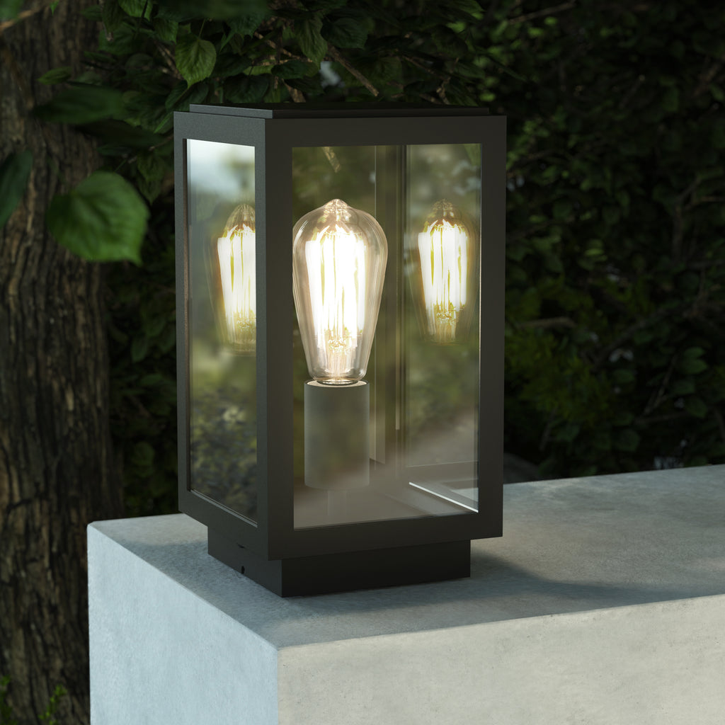 Astro Homefield Outdoor Pedestal Light in Textured Black