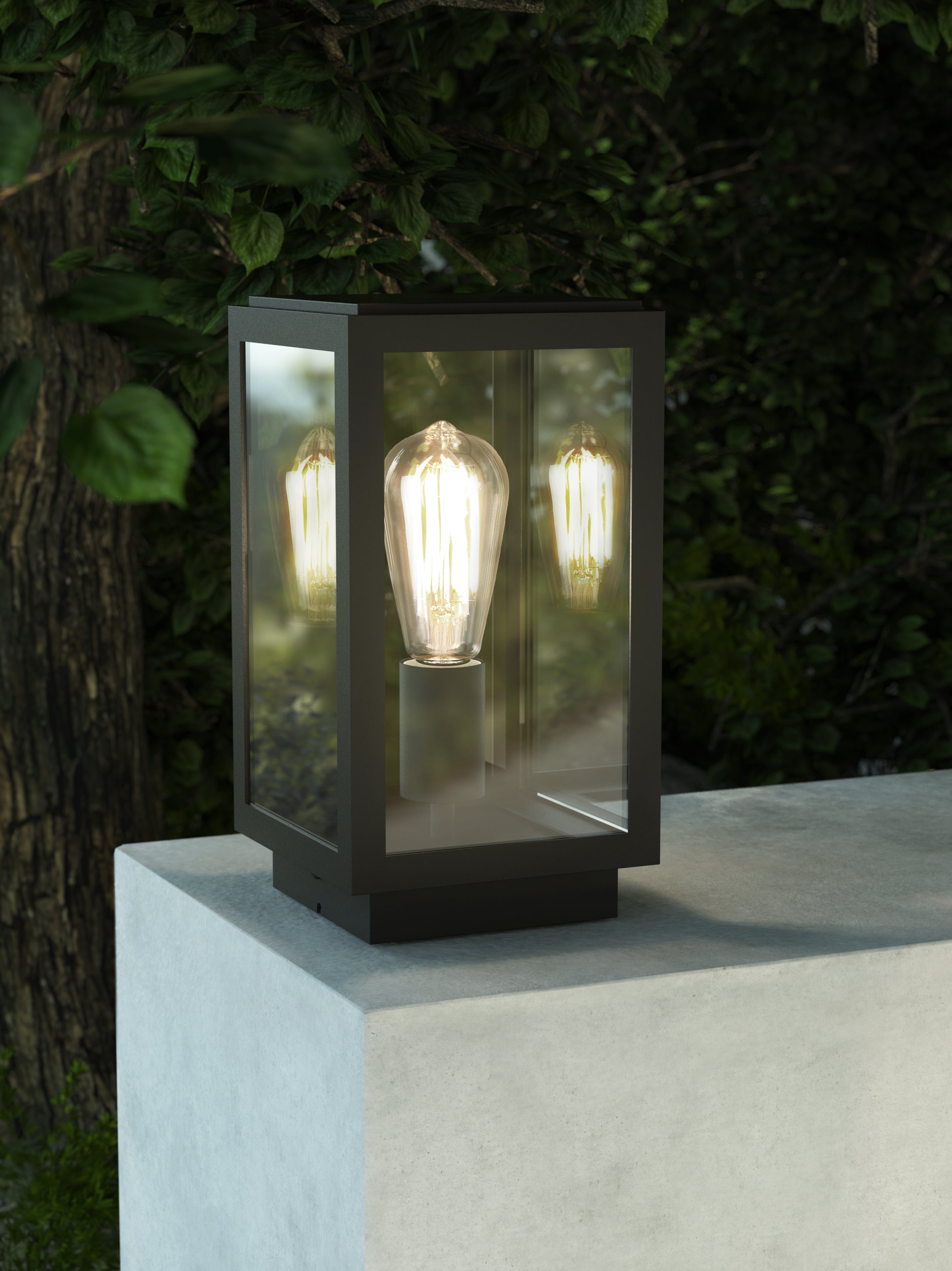 Astro Homefield Outdoor Pedestal Light in Textured Black