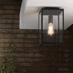 Astro Homefield Outdoor Porch Light in Textured Black