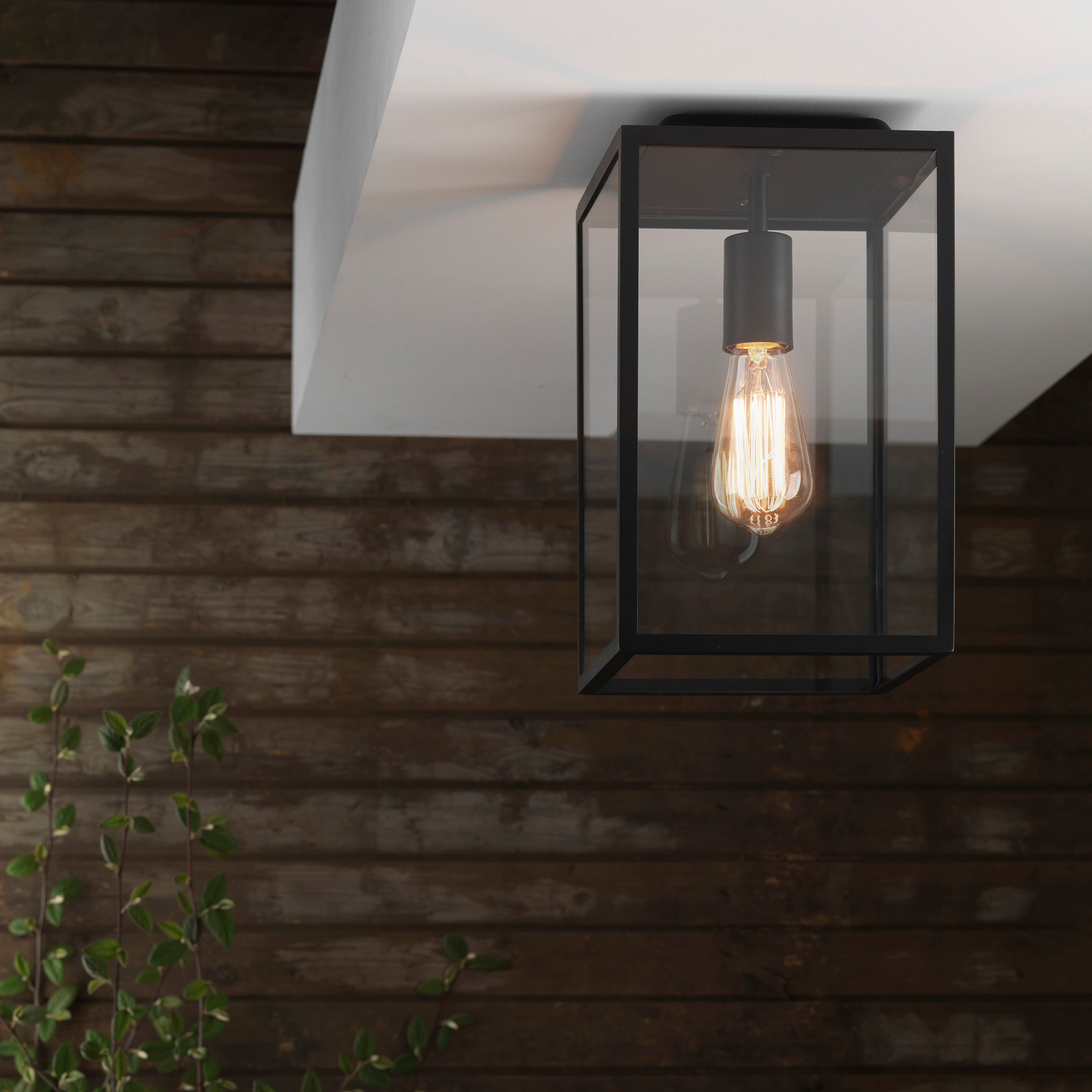 Astro Homefield Outdoor Porch Light in Textured Black
