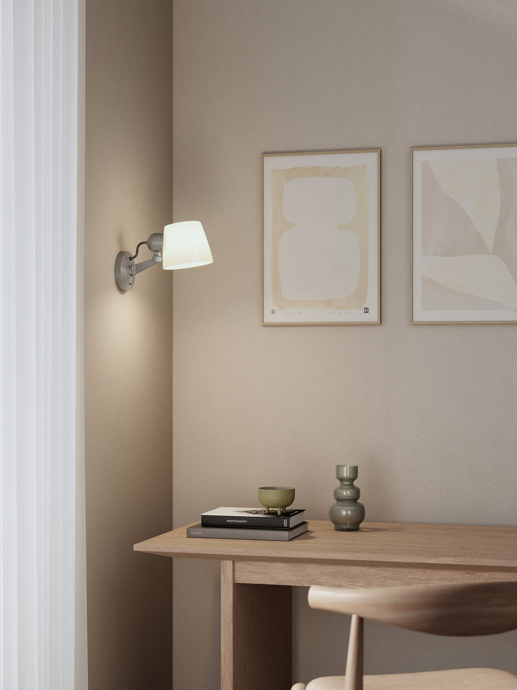 Astro Imari Adjustable Indoor Wall Light in Matt Nickel