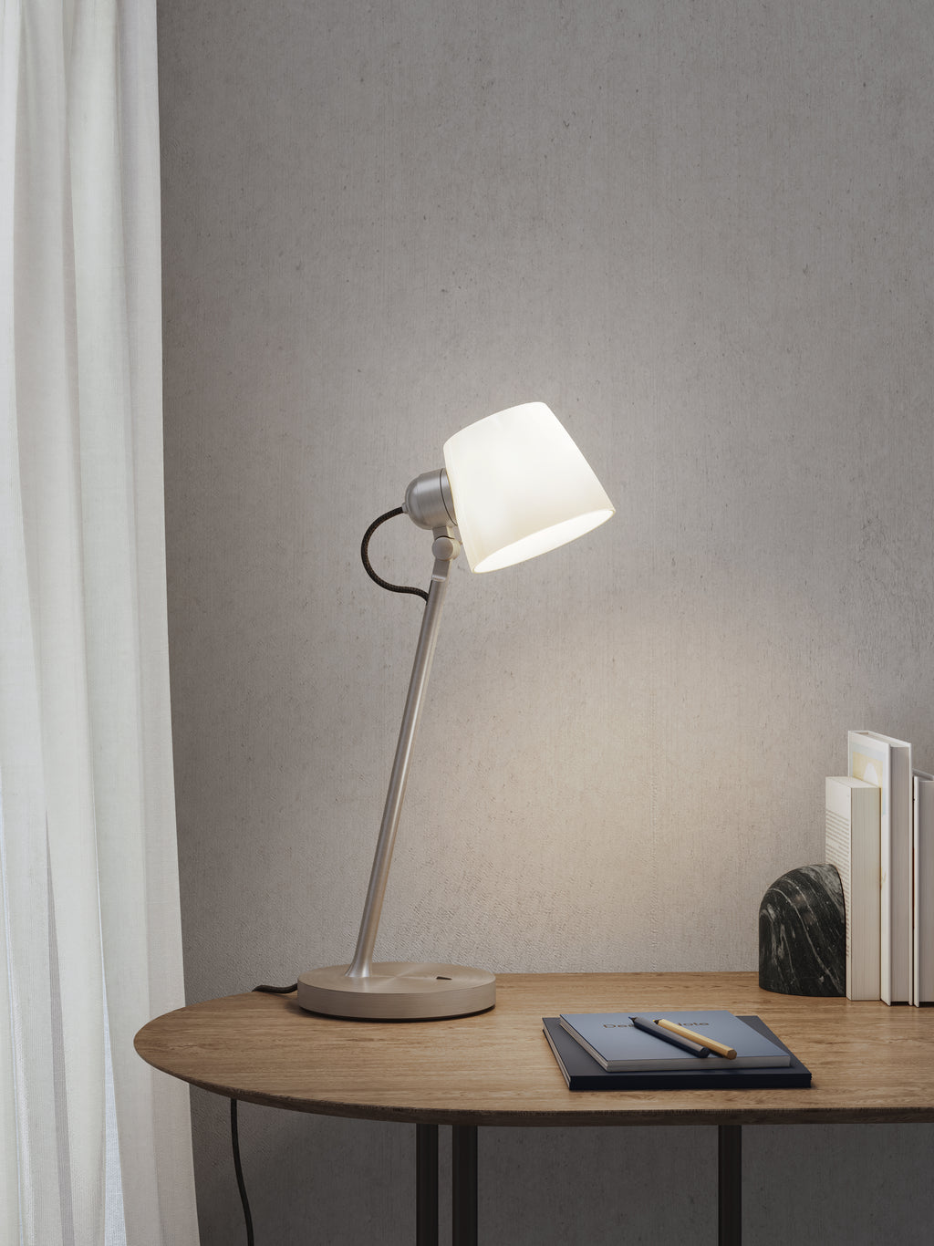 Astro Imari Desk Lamp in Matt Nickel