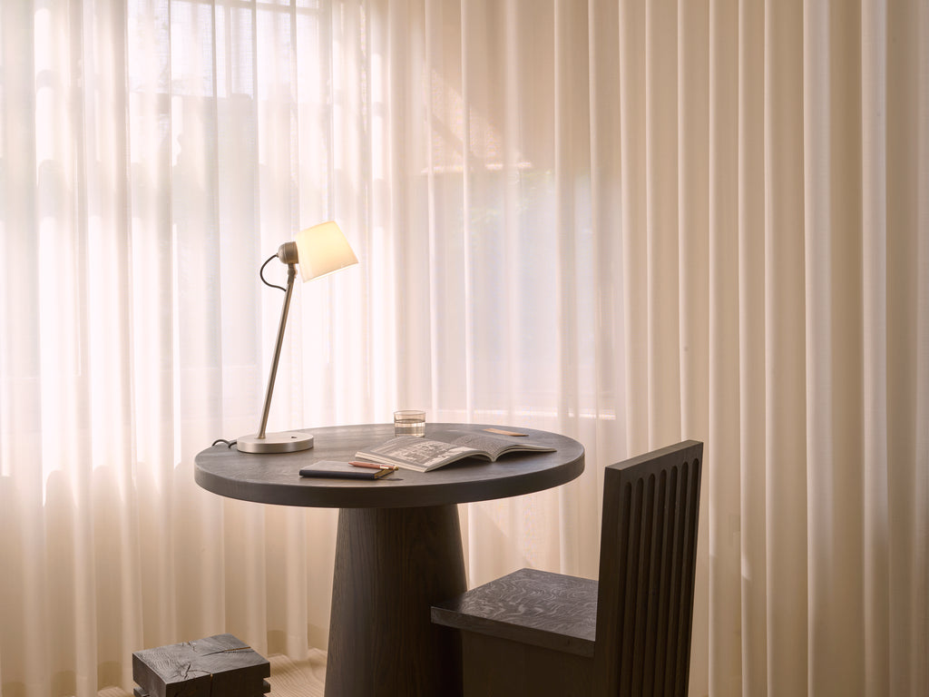 Astro Imari Desk Lamp in Matt Nickel