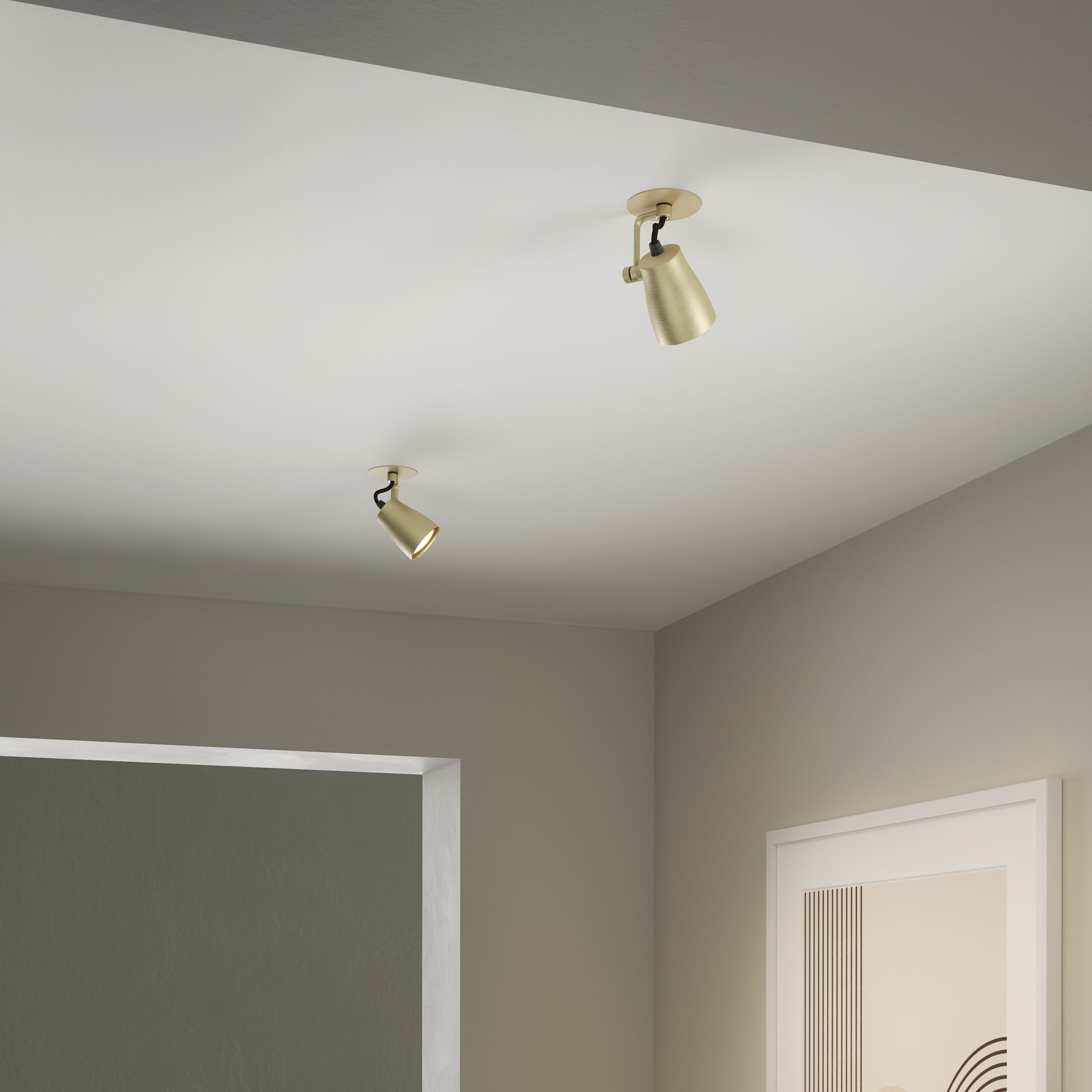 Astro Juno Recessed Spotlight in Matt Brushed Brass