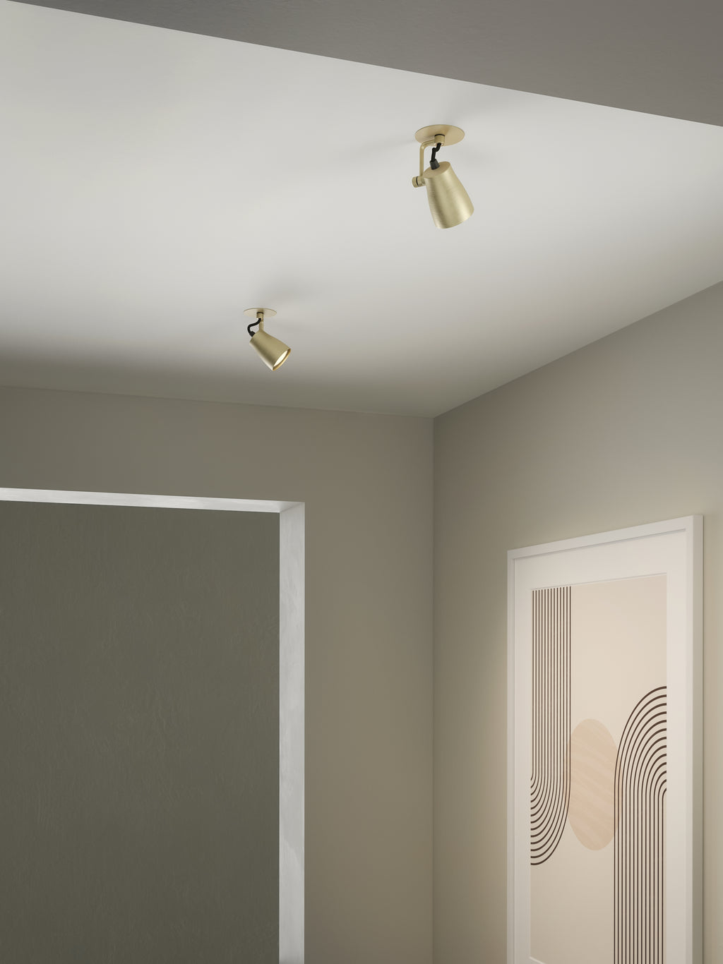 Astro Juno Recessed Spotlight in Matt Brushed Brass