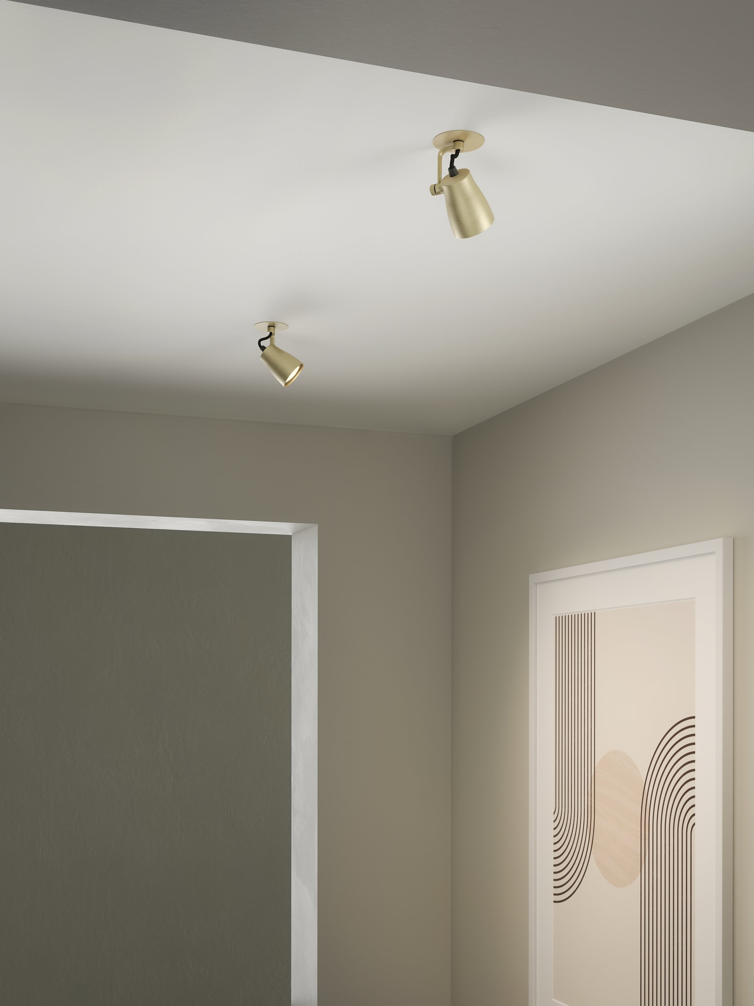 Astro Juno Recessed Spotlight in Matt Brushed Brass