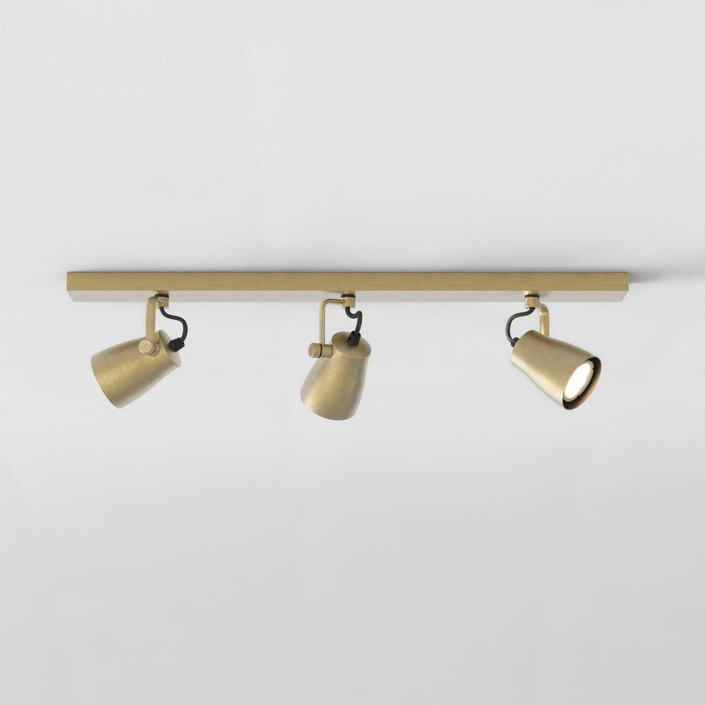 Astro Juno Triple Bar Spotlight in Matt Brushed Brass