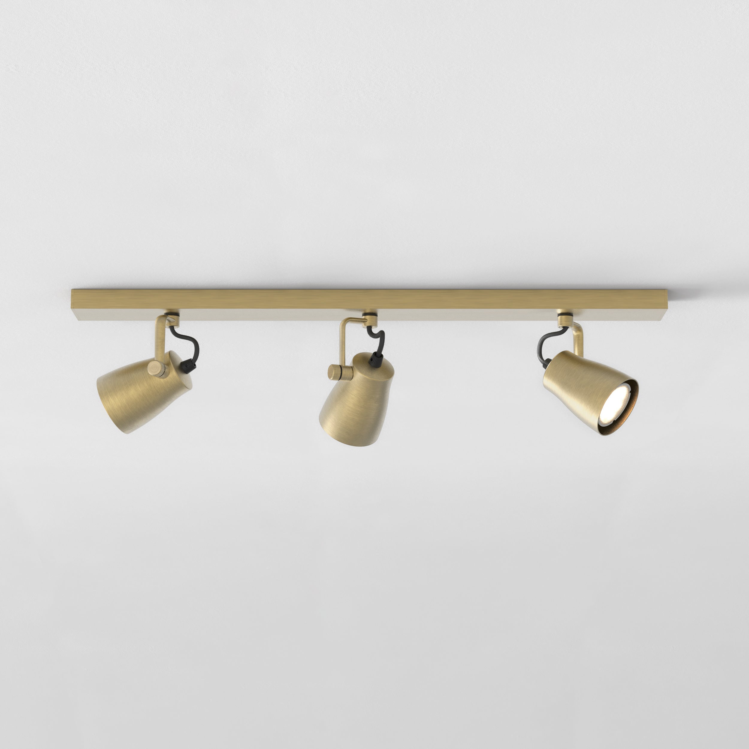 Astro Juno Triple Bar Spotlight in Matt Brushed Brass