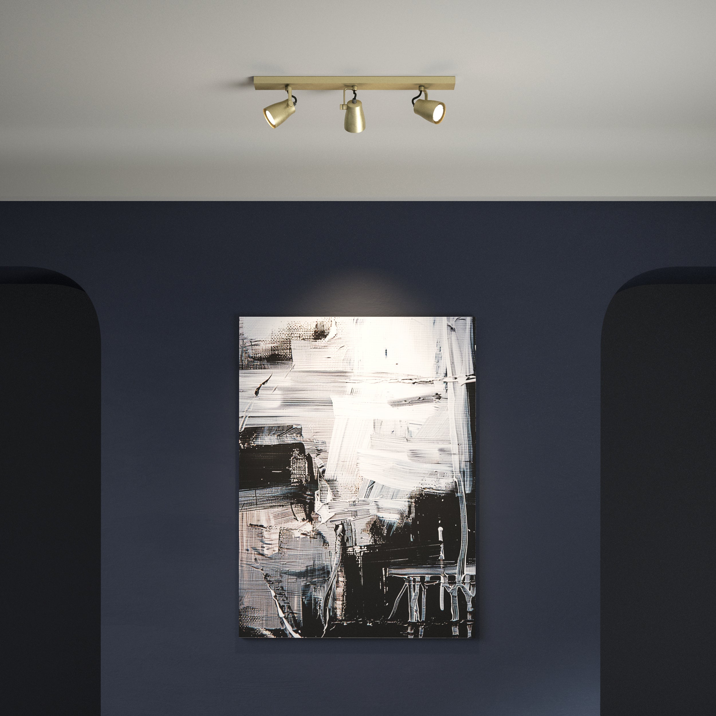 Astro Juno Triple Bar Spotlight in Matt Brushed Brass