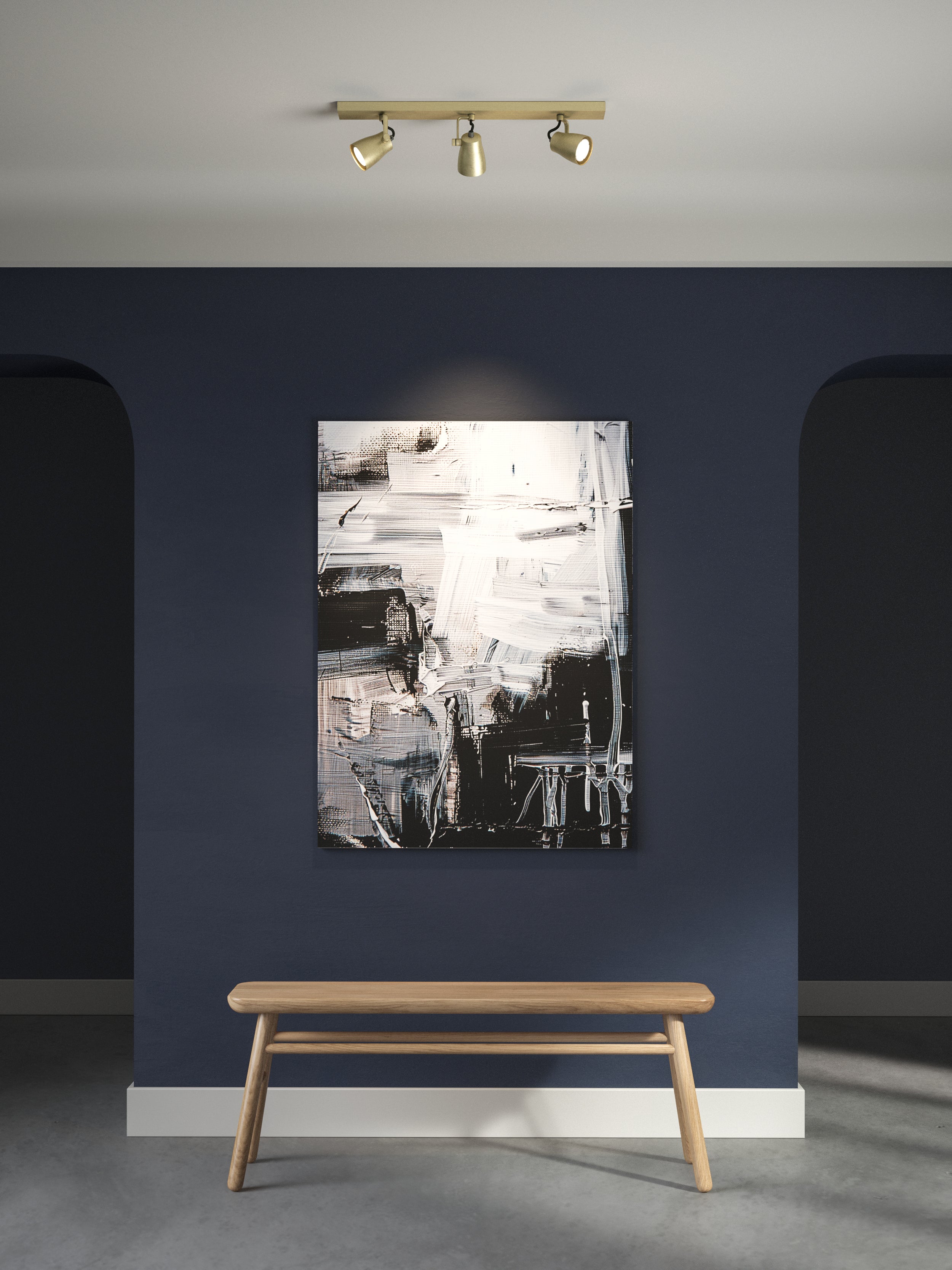 Astro Juno Triple Bar Spotlight in Matt Brushed Brass
