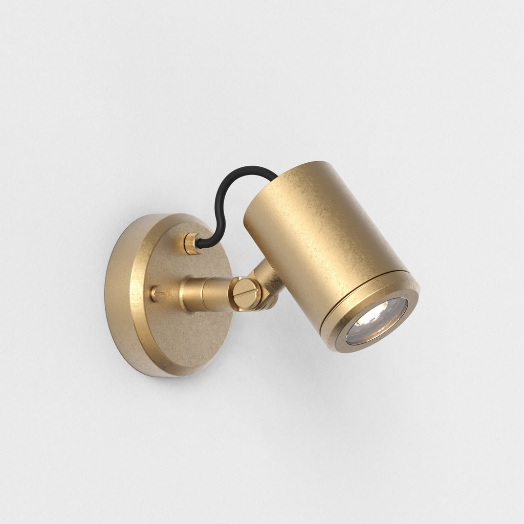 Astro Jura Outdoor Single Spotlight in Solid Brass IP65