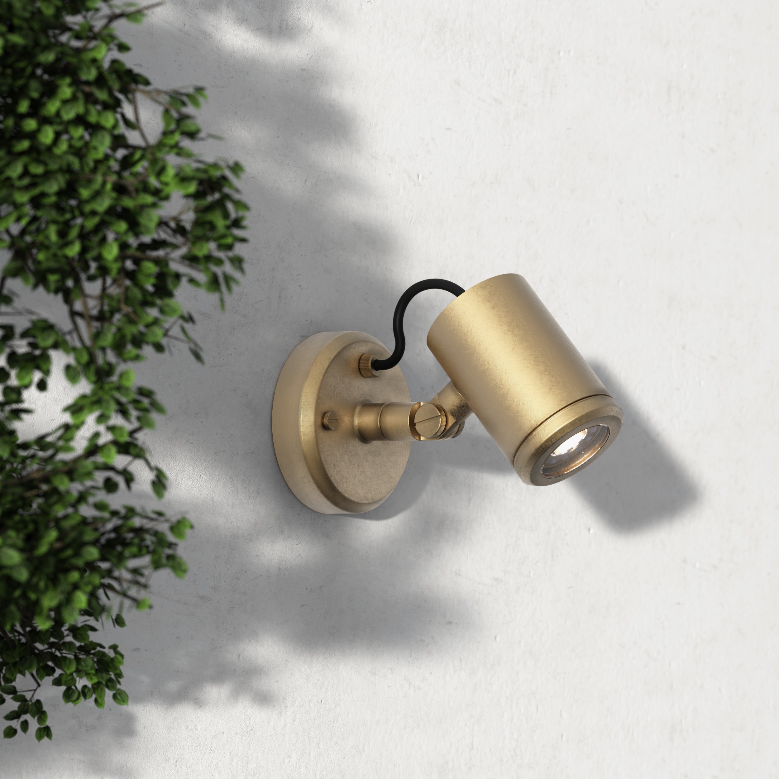 Astro Jura Outdoor Single Spotlight in Solid Brass IP65