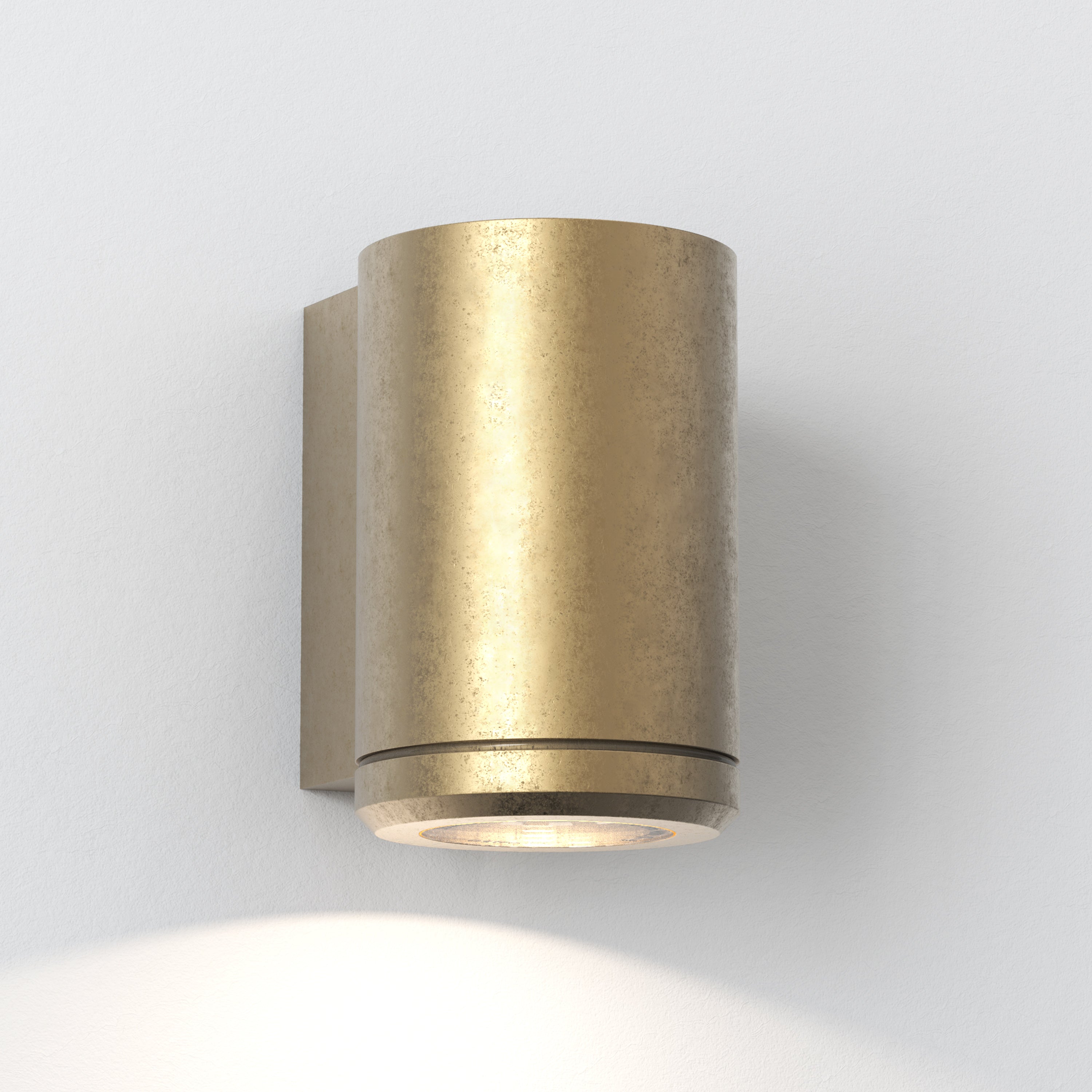 Astro Jura Single Outdoor Wall Light in Solid Brass