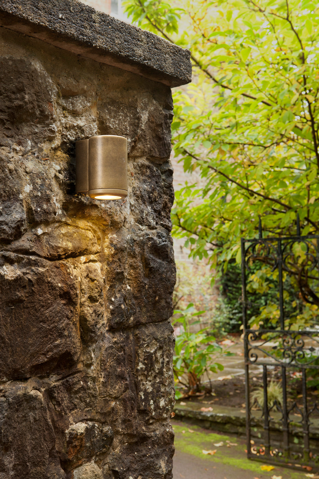 Astro Jura Single Outdoor Wall Light in Solid Brass