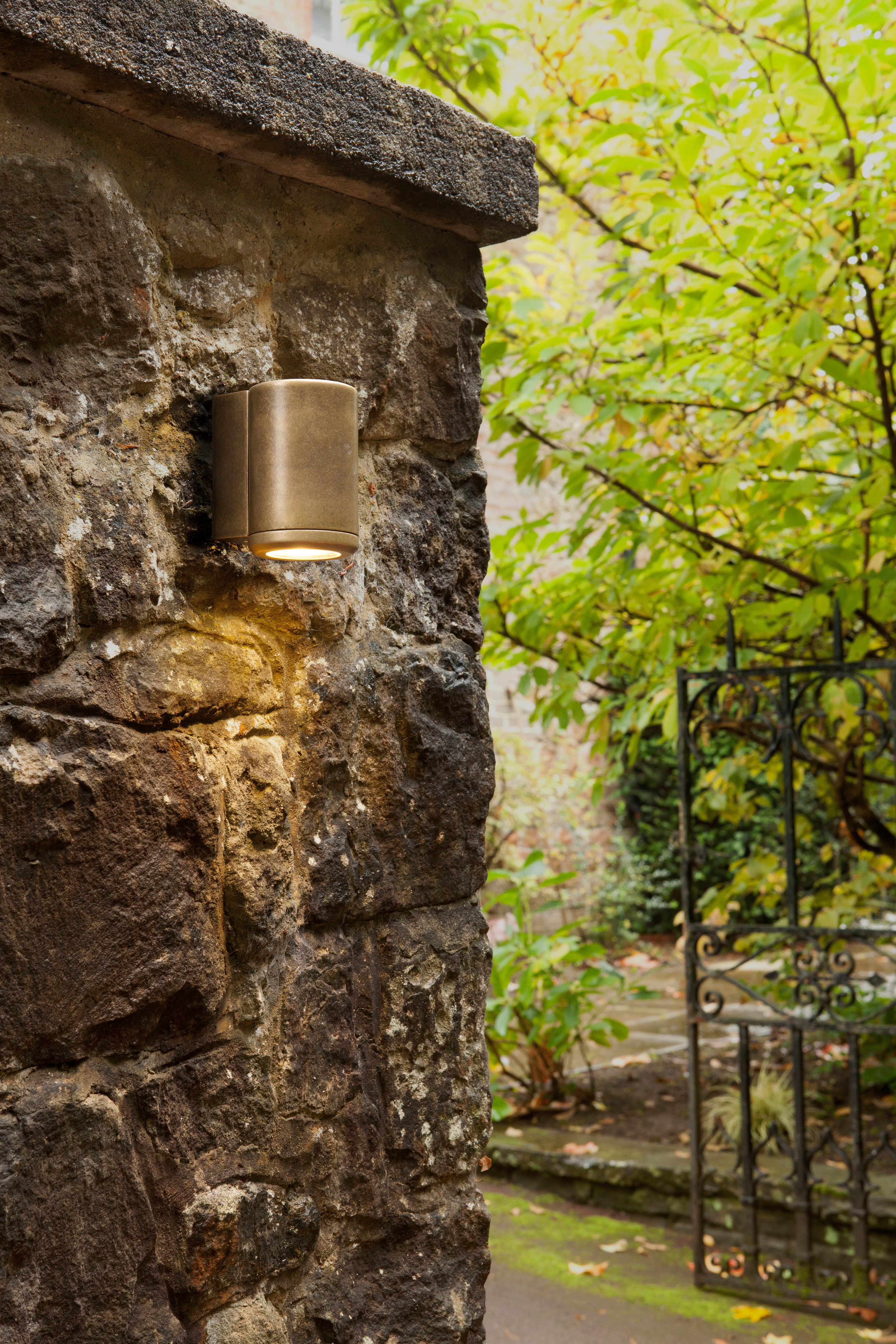 Astro Jura Single Outdoor Wall Light in Solid Brass