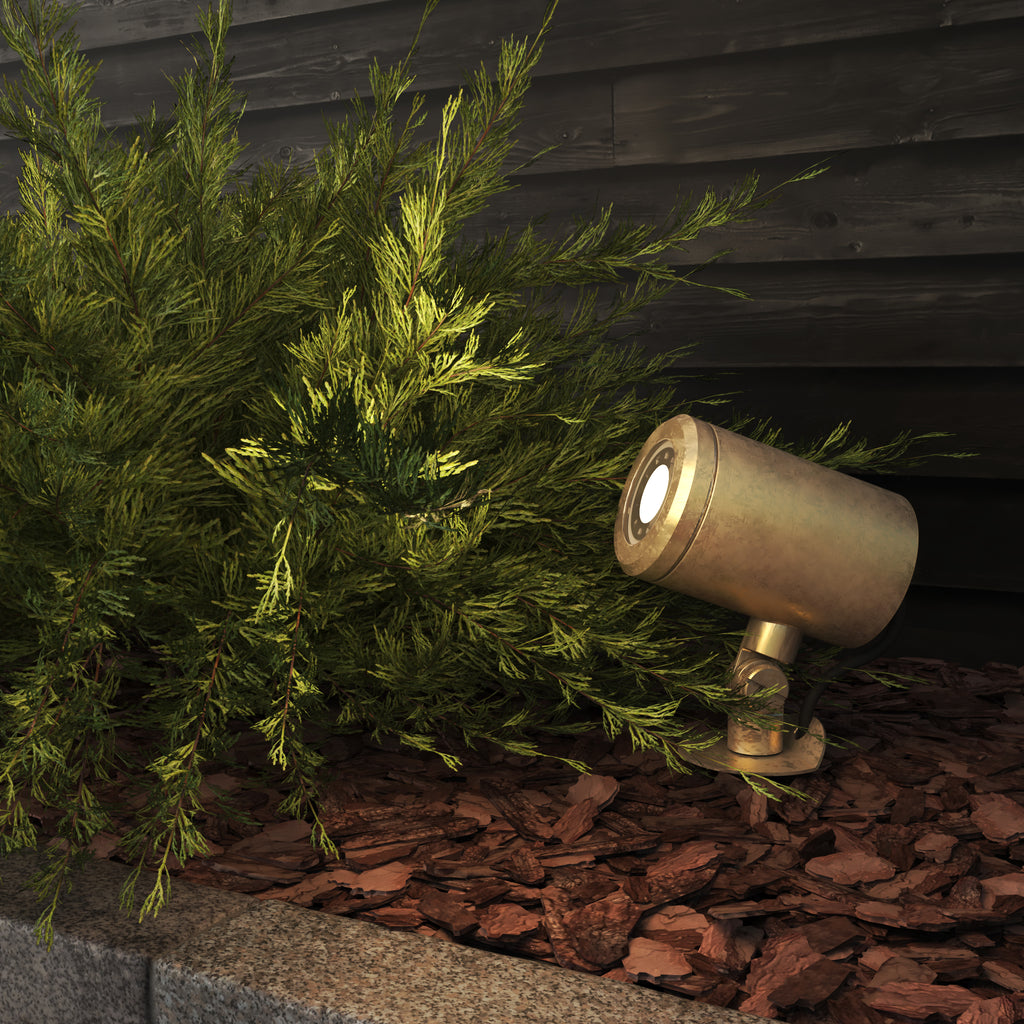 Astro Jura Spike Outdoor Spotlight in Solid Brass IP65