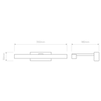 Astro Kashima 350 LED 1 Light Bathroom Wall Light in Polished Chrome