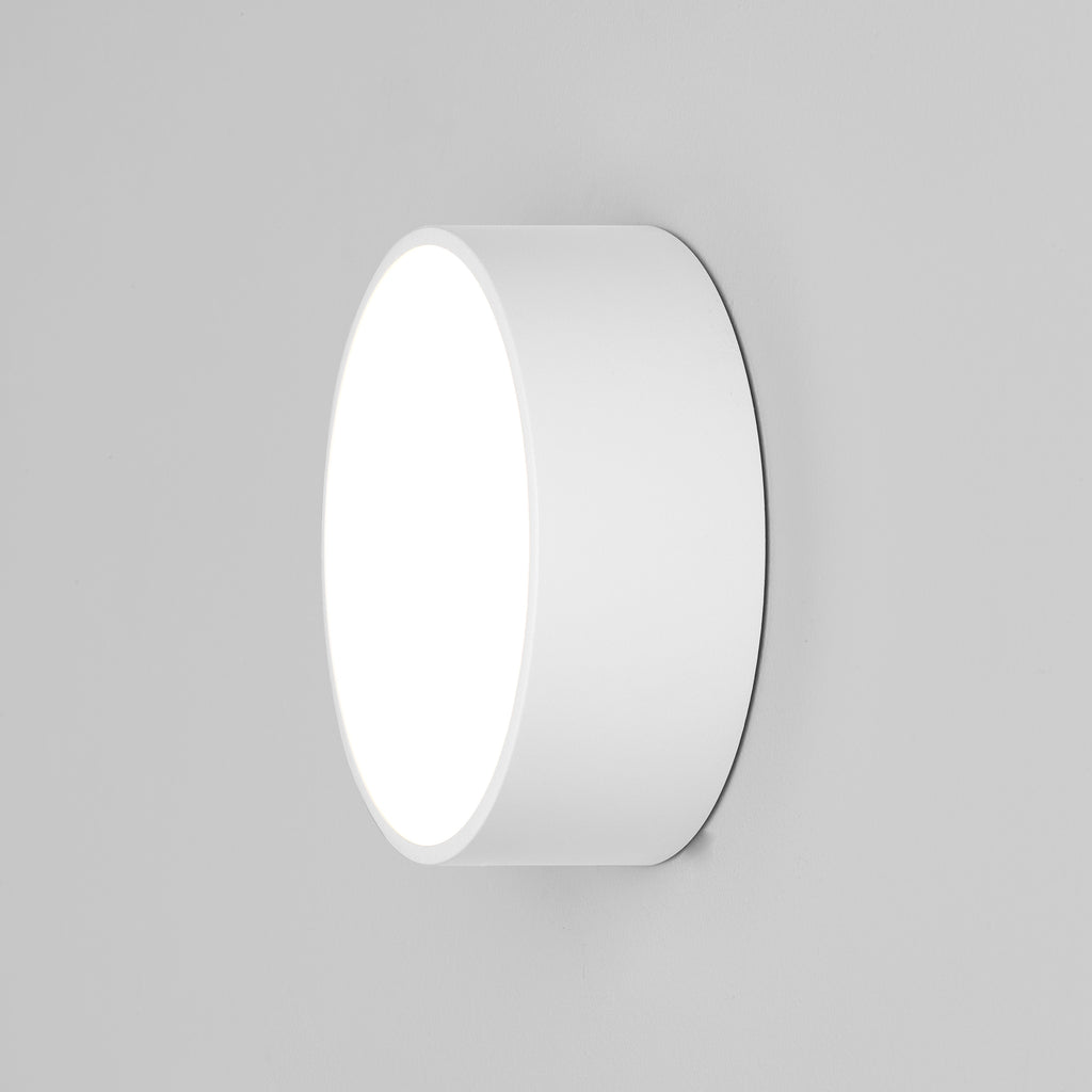 Astro Kea 150 Round Outdoor Wall Light in Textured White IP65