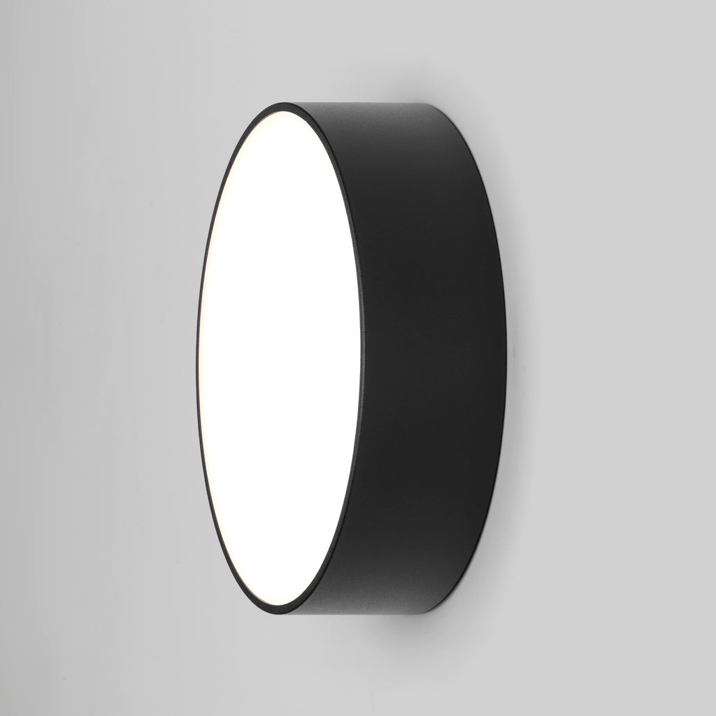 Astro Kea 250 Round Outdoor Wall Light in Textured Black IP65