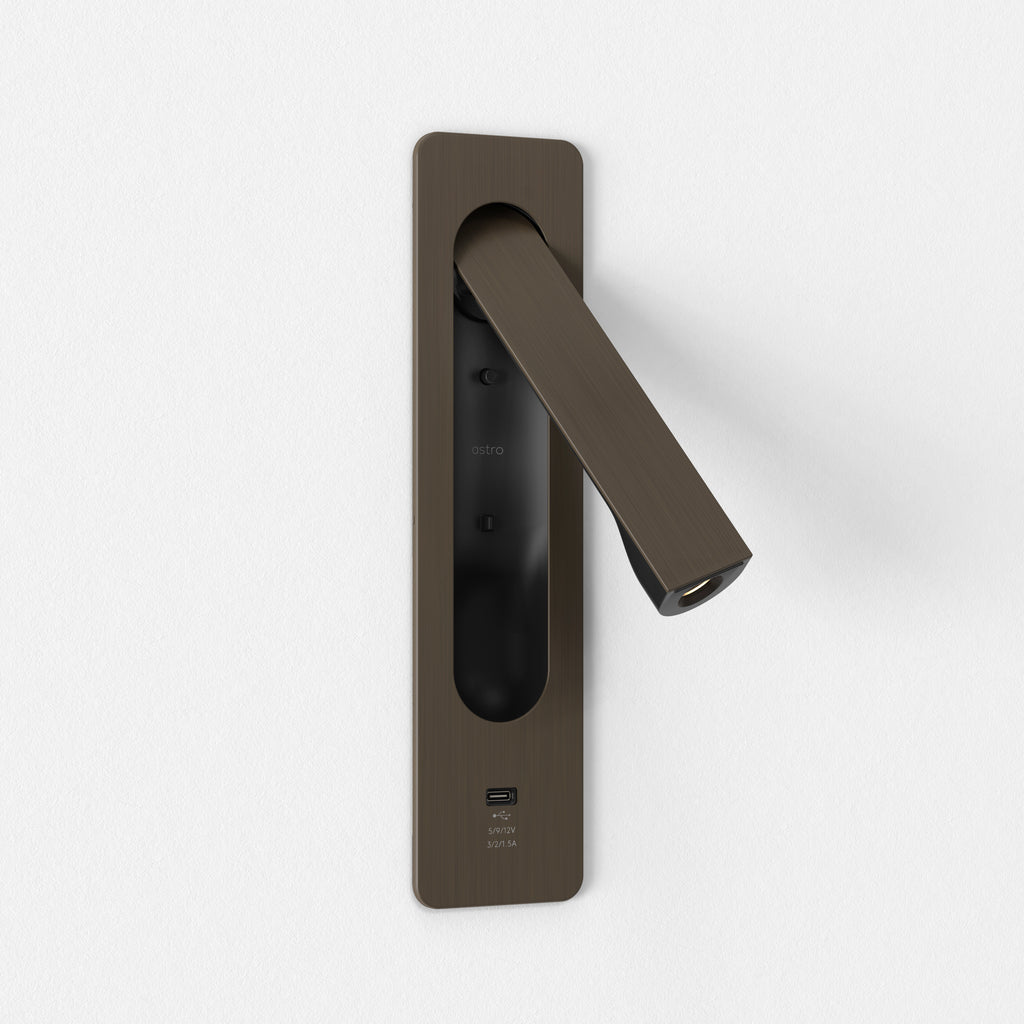 Astro Keta USB C Reading Light in Bronze