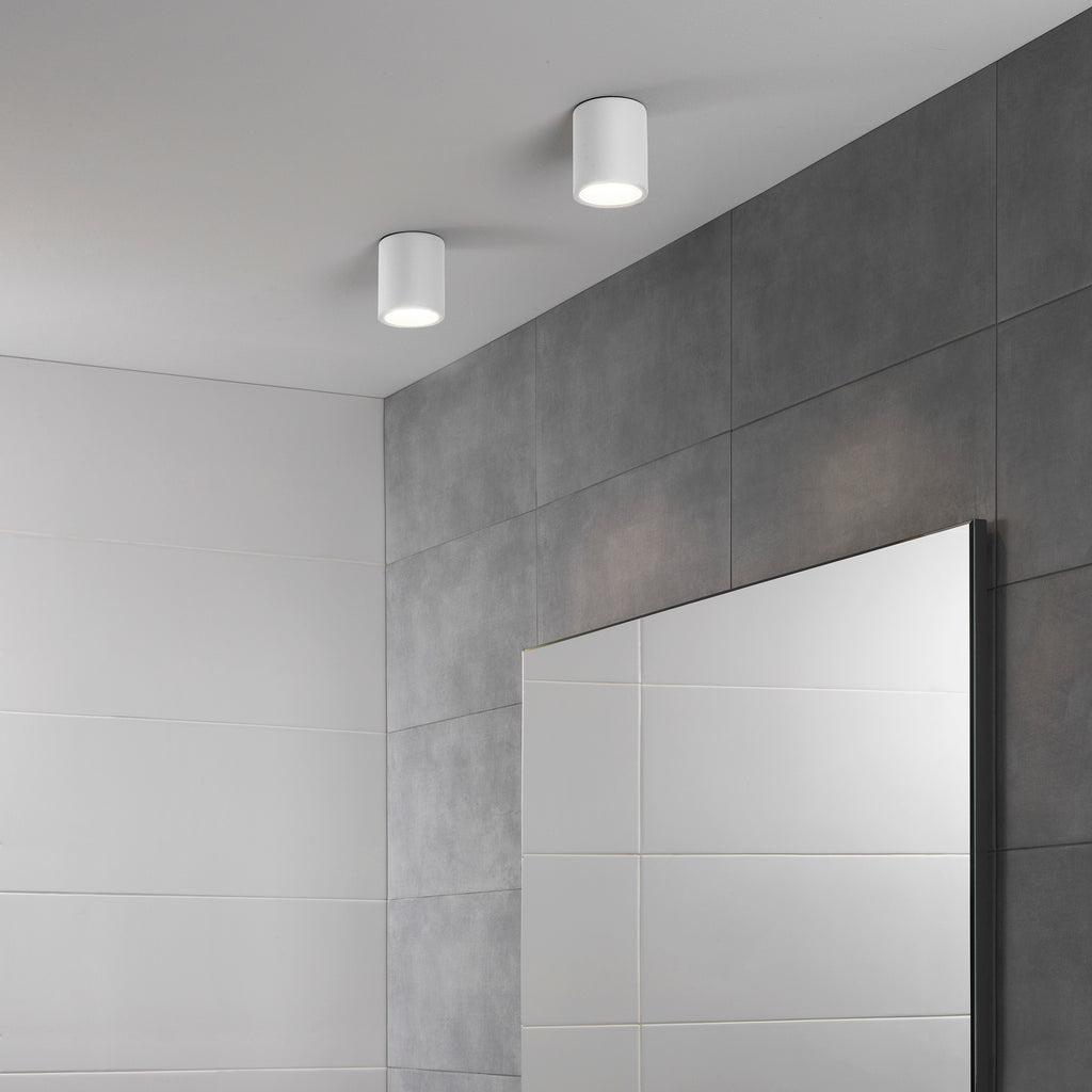 Astro Kos Round 100 Outdoor Downlight in Textured White IP65