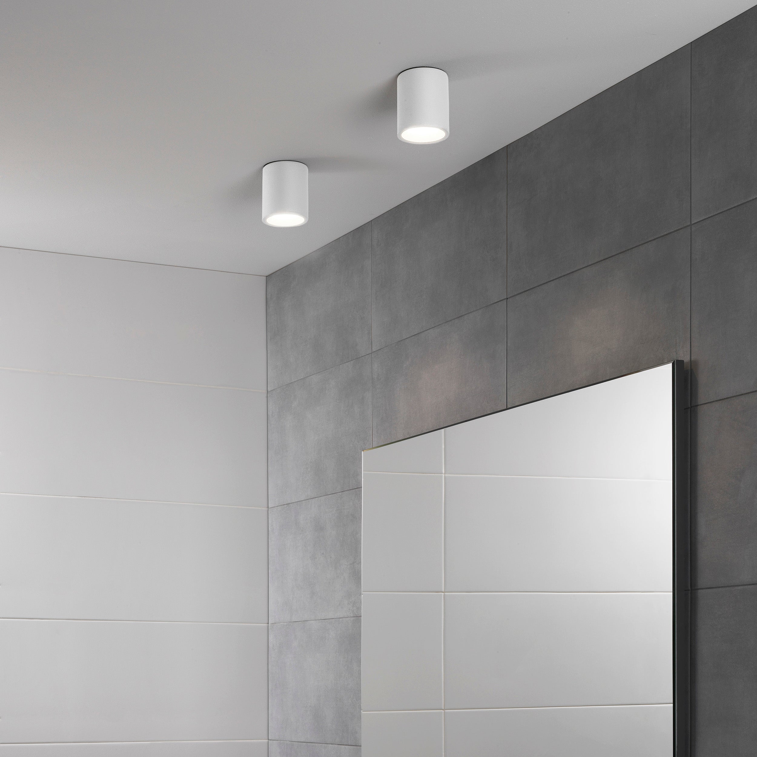 Astro Kos Round 100 Outdoor Downlight in Textured White IP65