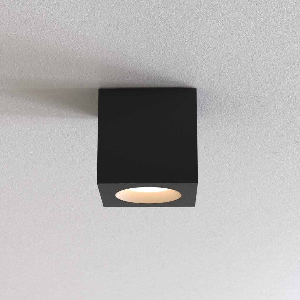 Astro Kos Square II Bathroom Downlight in Textured Black IP65