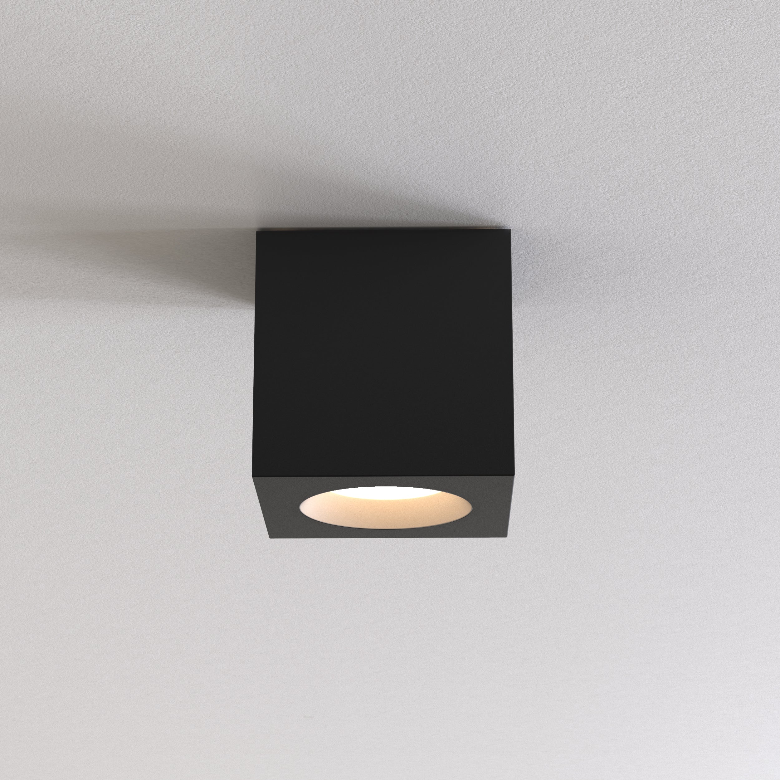 Astro Kos Square II Bathroom Downlight in Textured Black IP65
