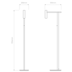 Astro Leda Floor Lamp in Matt Black