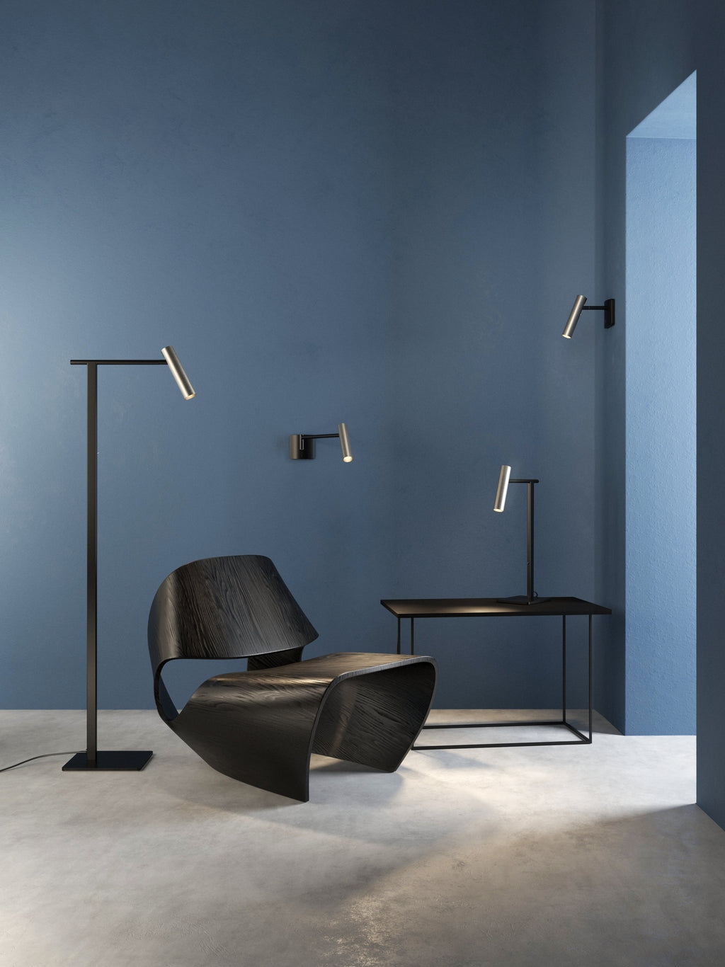 Astro Leda Round Shade in Matt Black