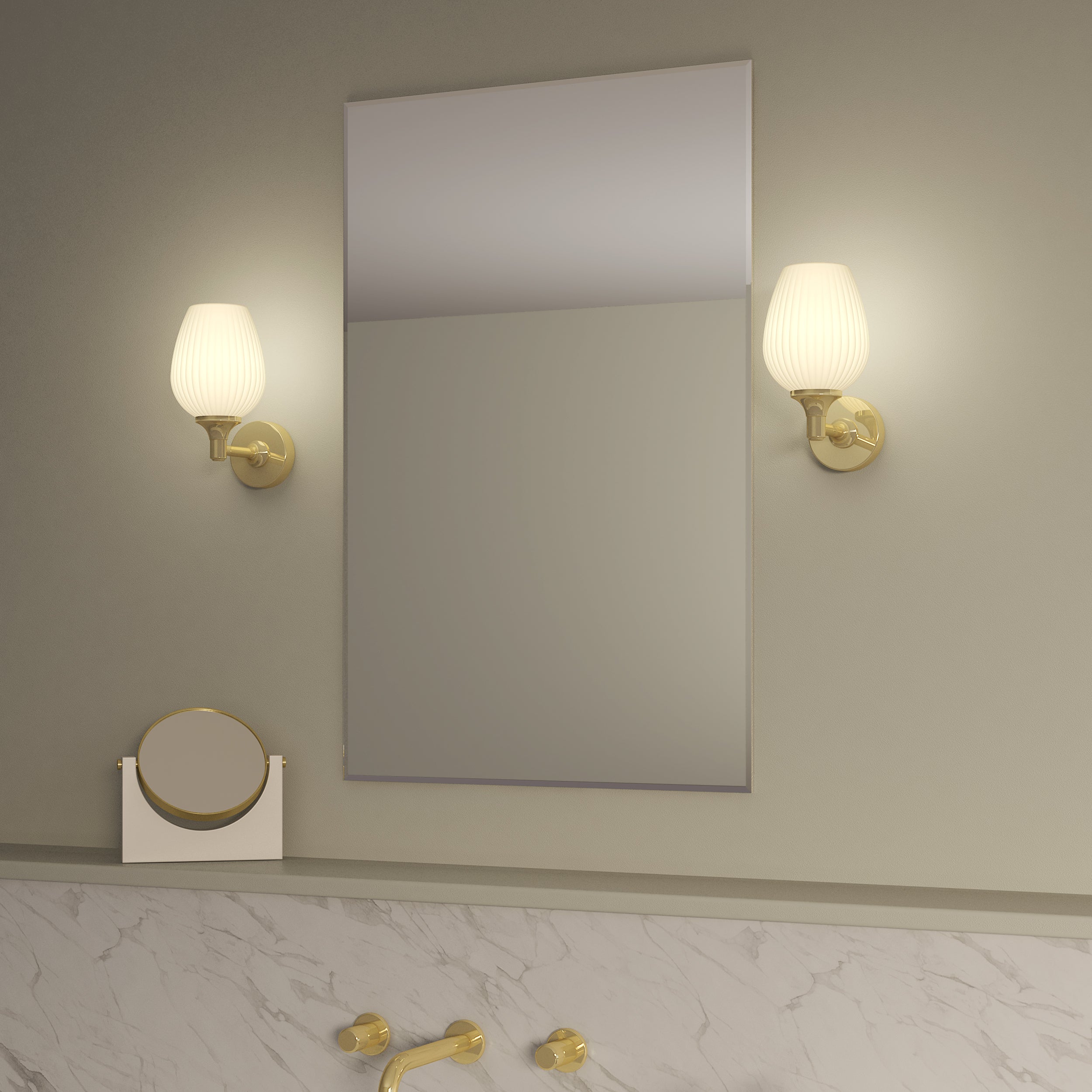 Astro Liberty Bathroom Wall Light in Polished Brass
