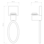 Astro Lima Wall Light in Bronze without Shade