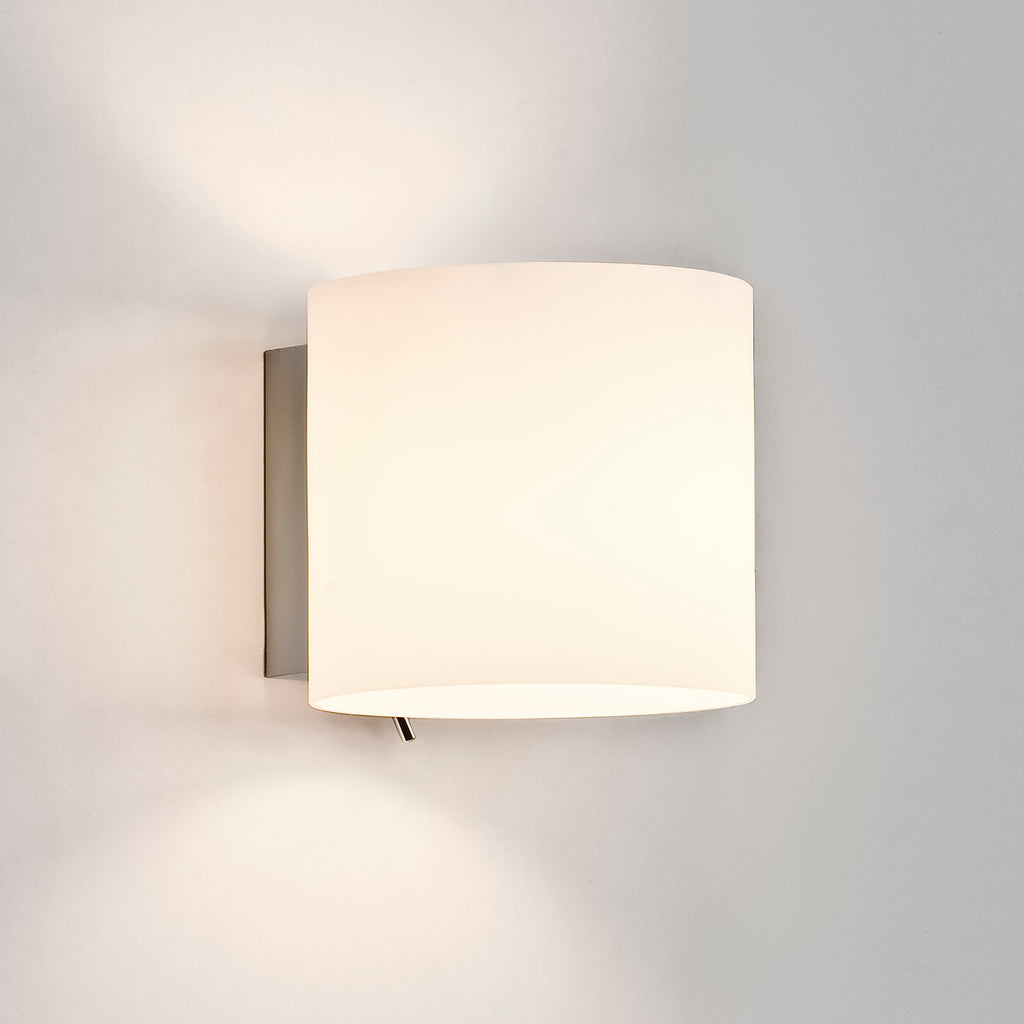 Astro Luga Indoor Wall Light in White Glass