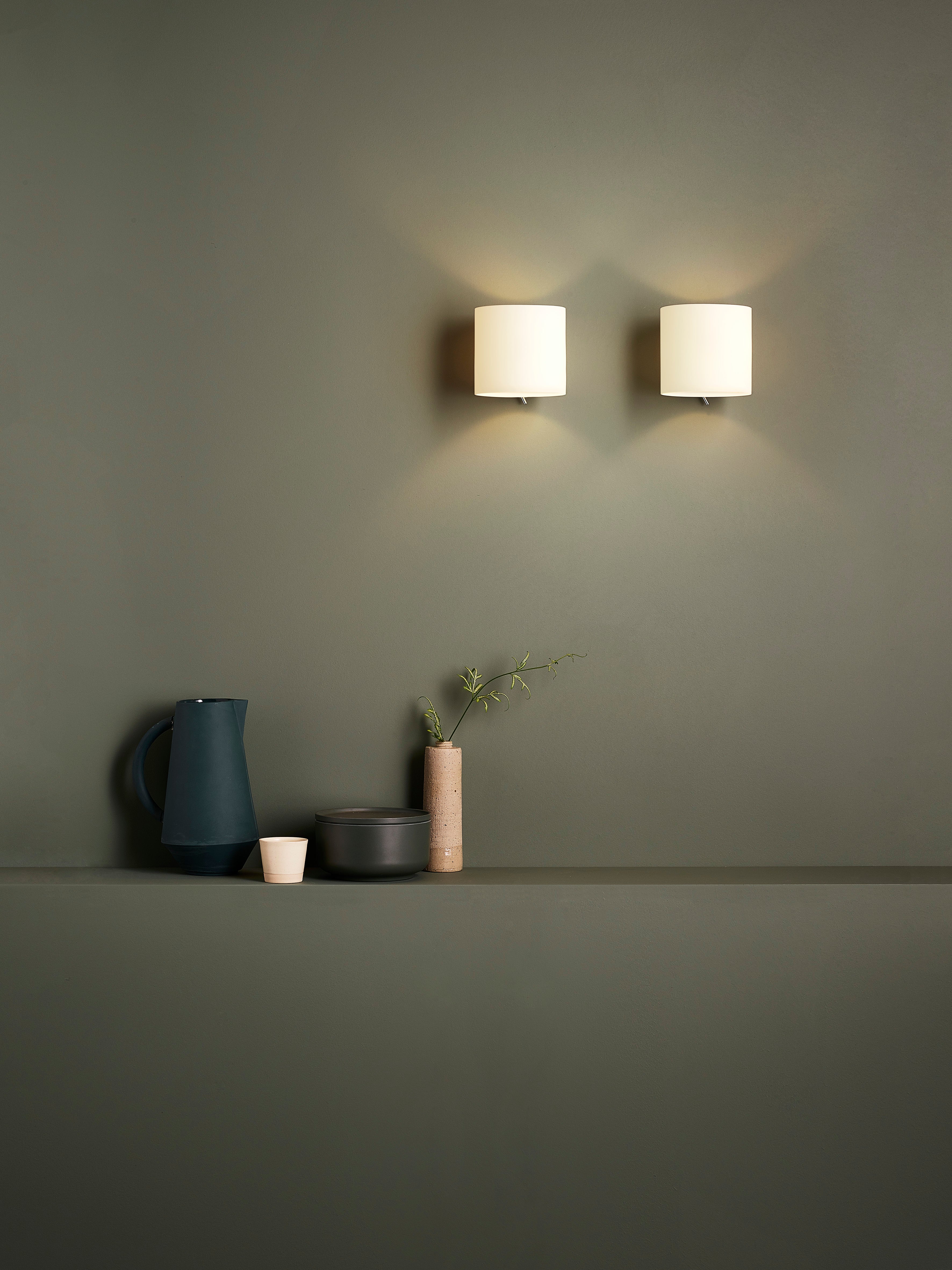 Astro Luga Indoor Wall Light in White Glass