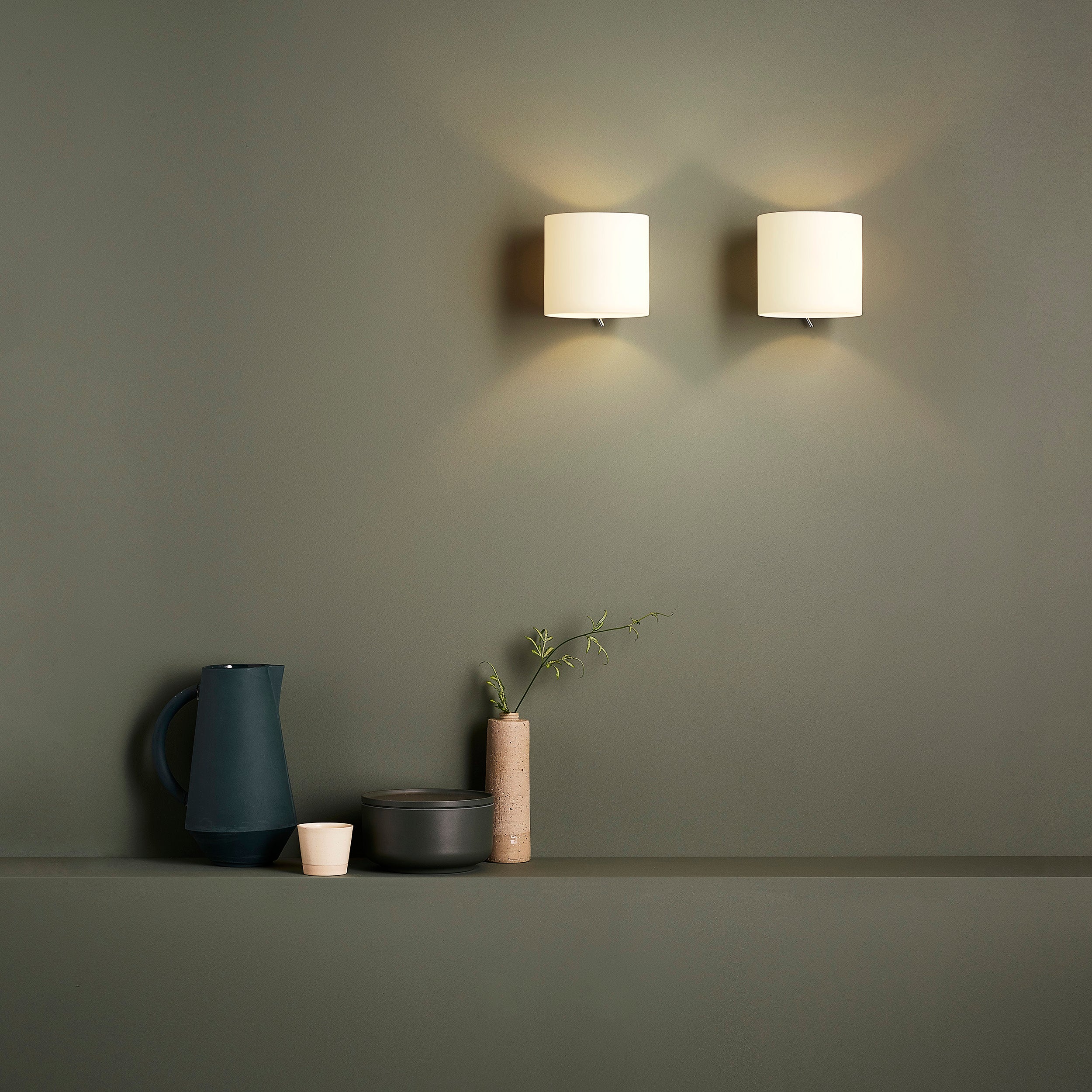 Astro Luga Indoor Wall Light in White Glass