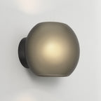 Astro Luna Wall Light in Matt Black with Frosted Smoked Shade