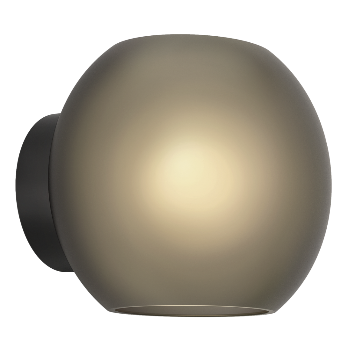 Astro Luna Wall Light in Matt Black with Frosted Smoked Shade