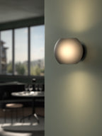 Astro Luna Wall Light in Matt Black with Frosted Smoked Shade