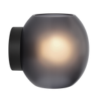 Astro Luna Wall Light in Matt Black with Frosted Smoked Shade