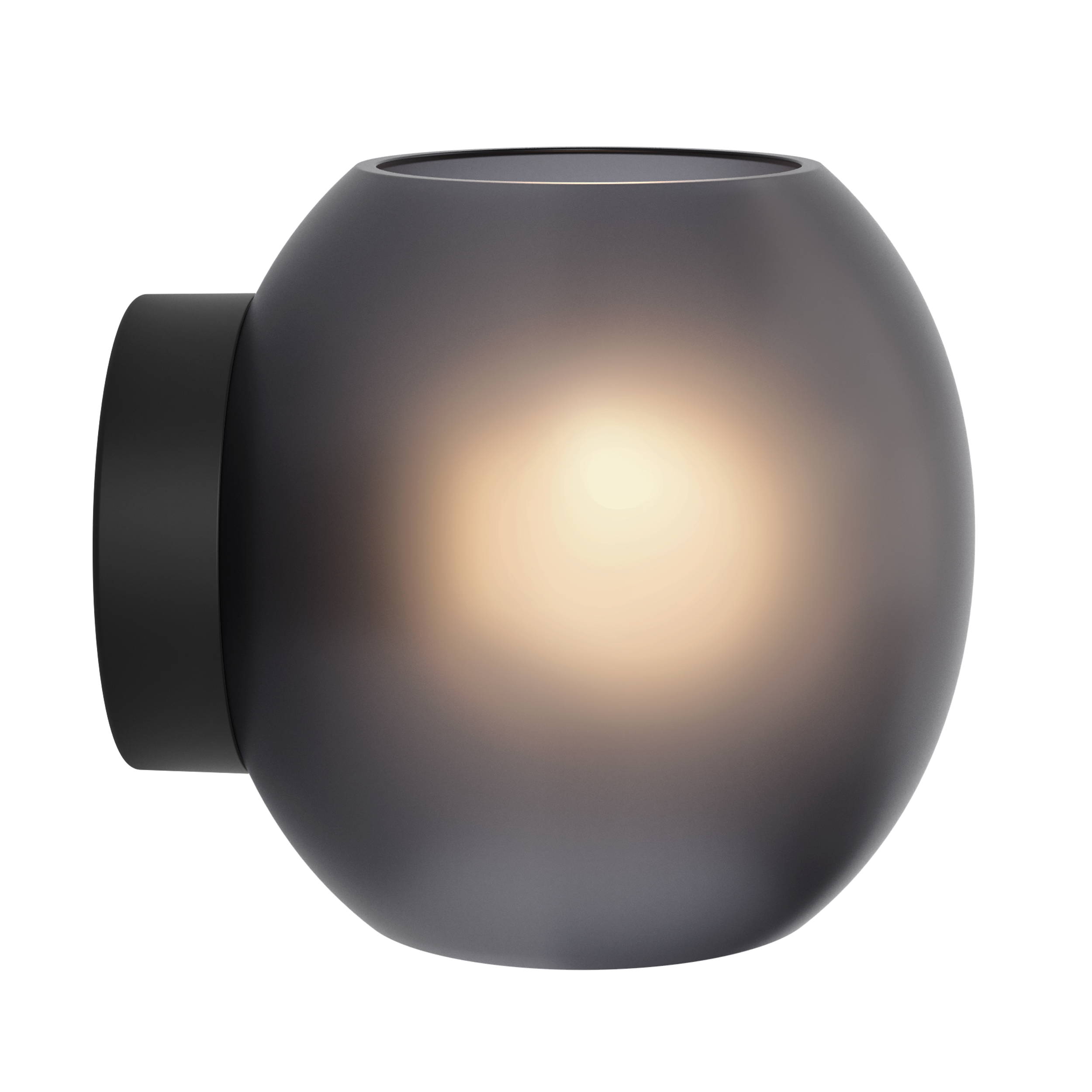 Astro Luna Wall Light in Matt Black with Frosted Smoked Shade