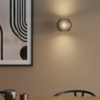 Astro Luna Wall Light in Matt Black with Frosted Smoked Shade