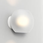 Astro Luna Wall Light in Matt White with Frosted Shade
