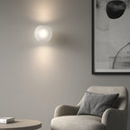 Astro Luna Wall Light in Matt White with Frosted Shade