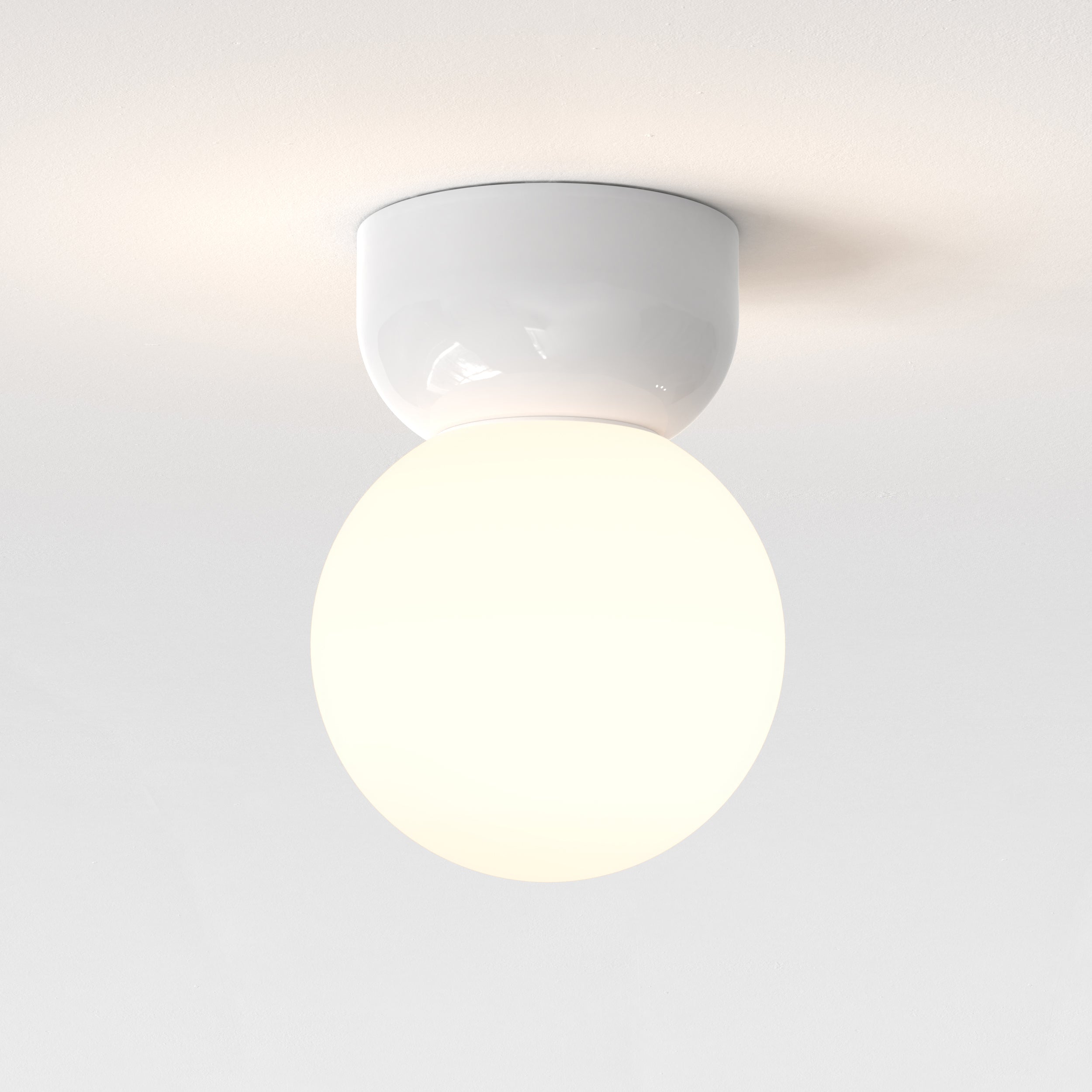 Astro Lyra 140 Bathroom Ceiling Light in Gloss Glaze White