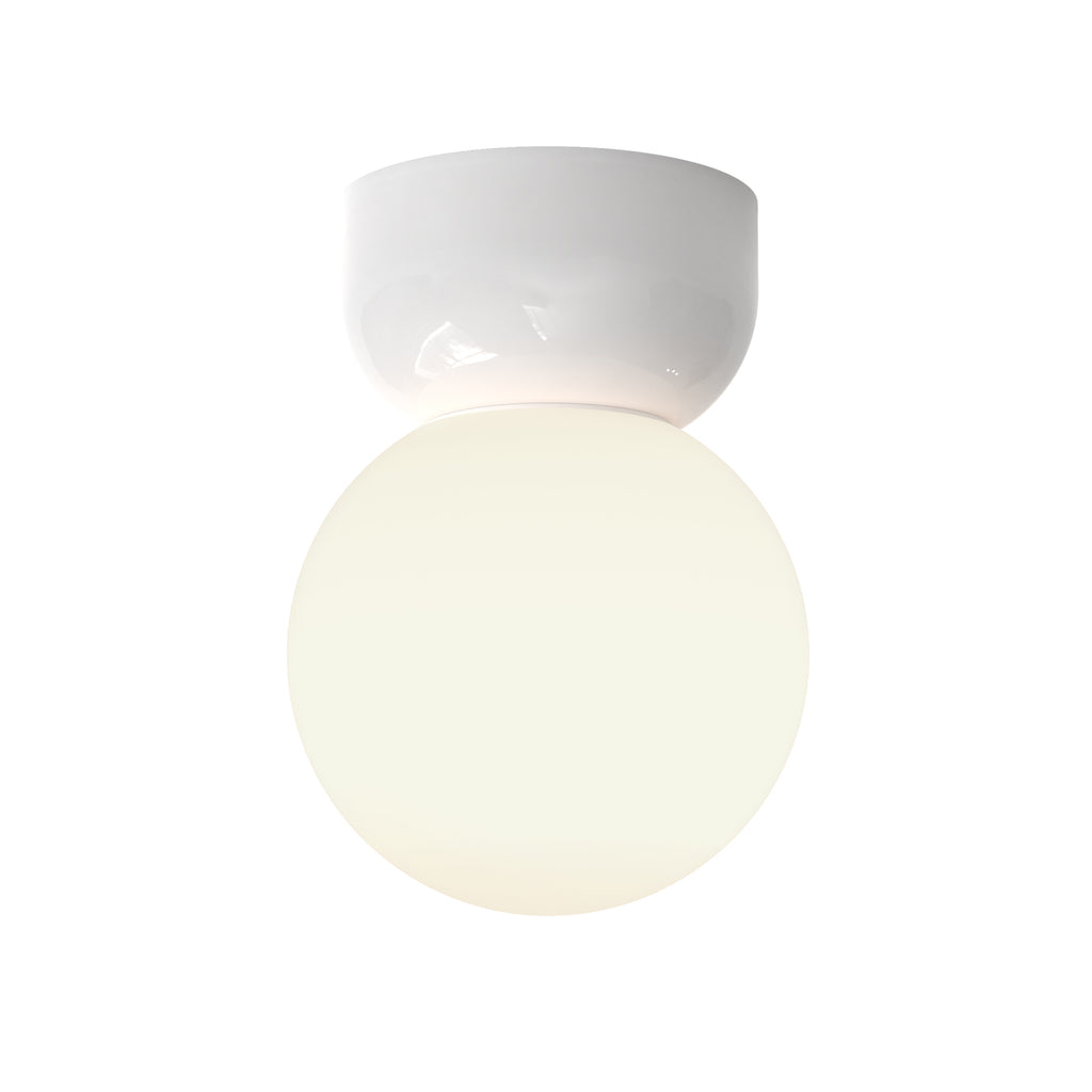Astro Lyra 140 Bathroom Ceiling Light in Gloss Glaze White