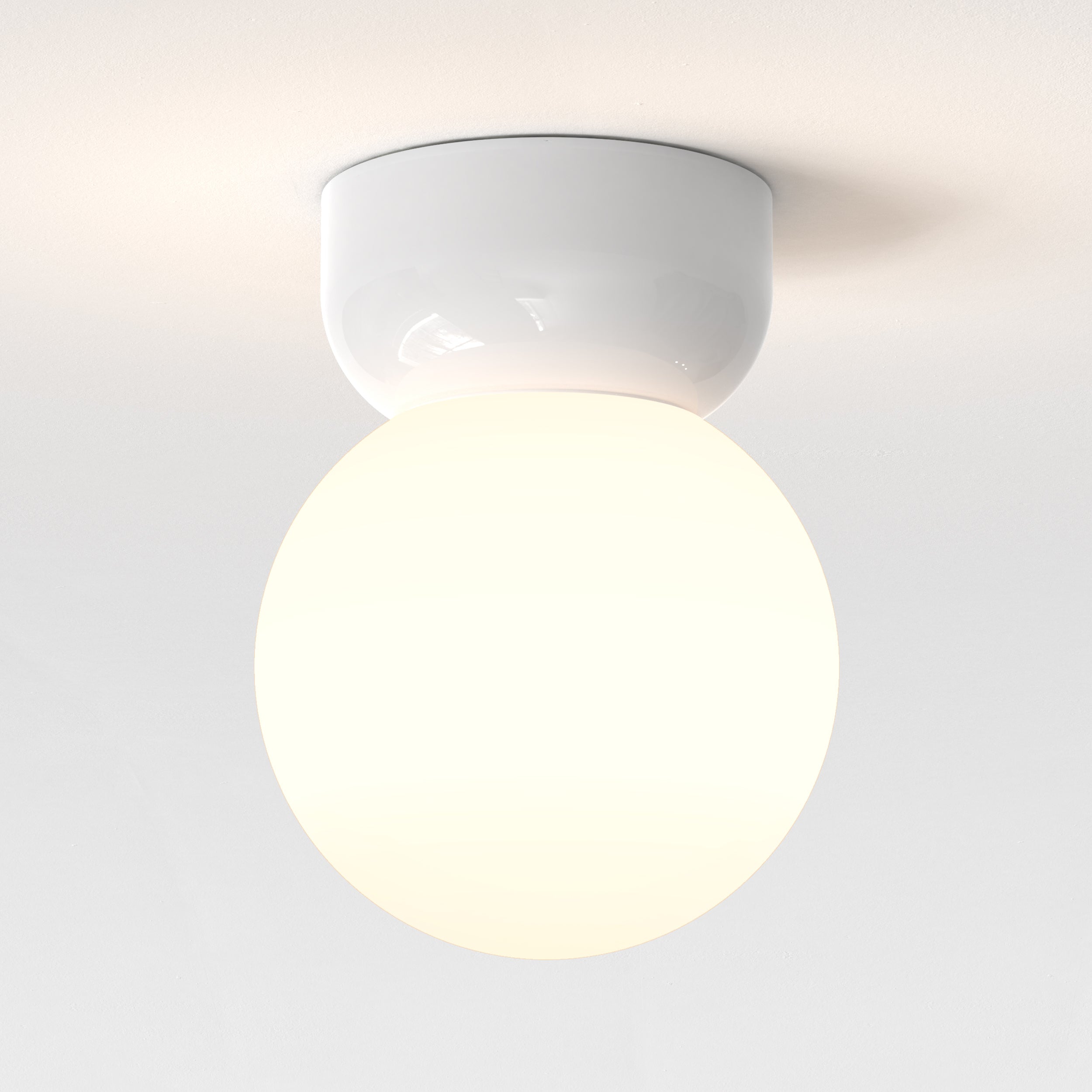 Astro Lyra 180 Bathroom Ceiling Light in Gloss Glaze White