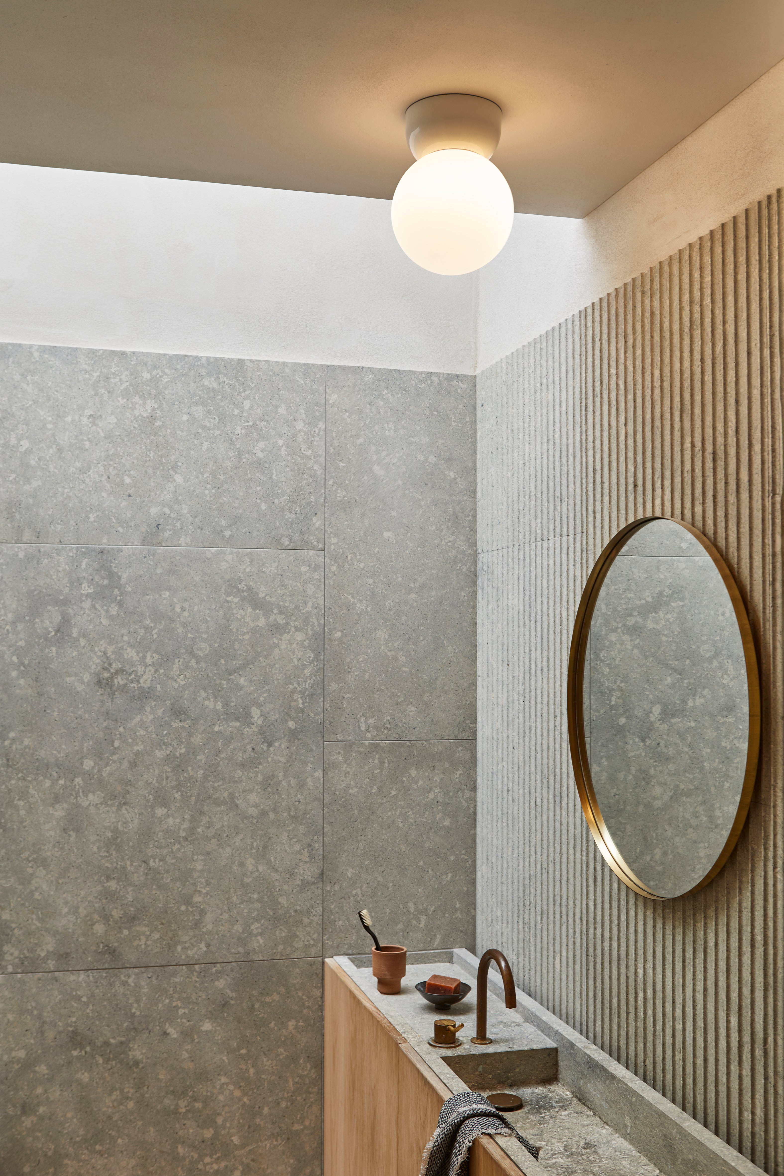 Astro Lyra 180 Bathroom Ceiling Light in Gloss Glaze White