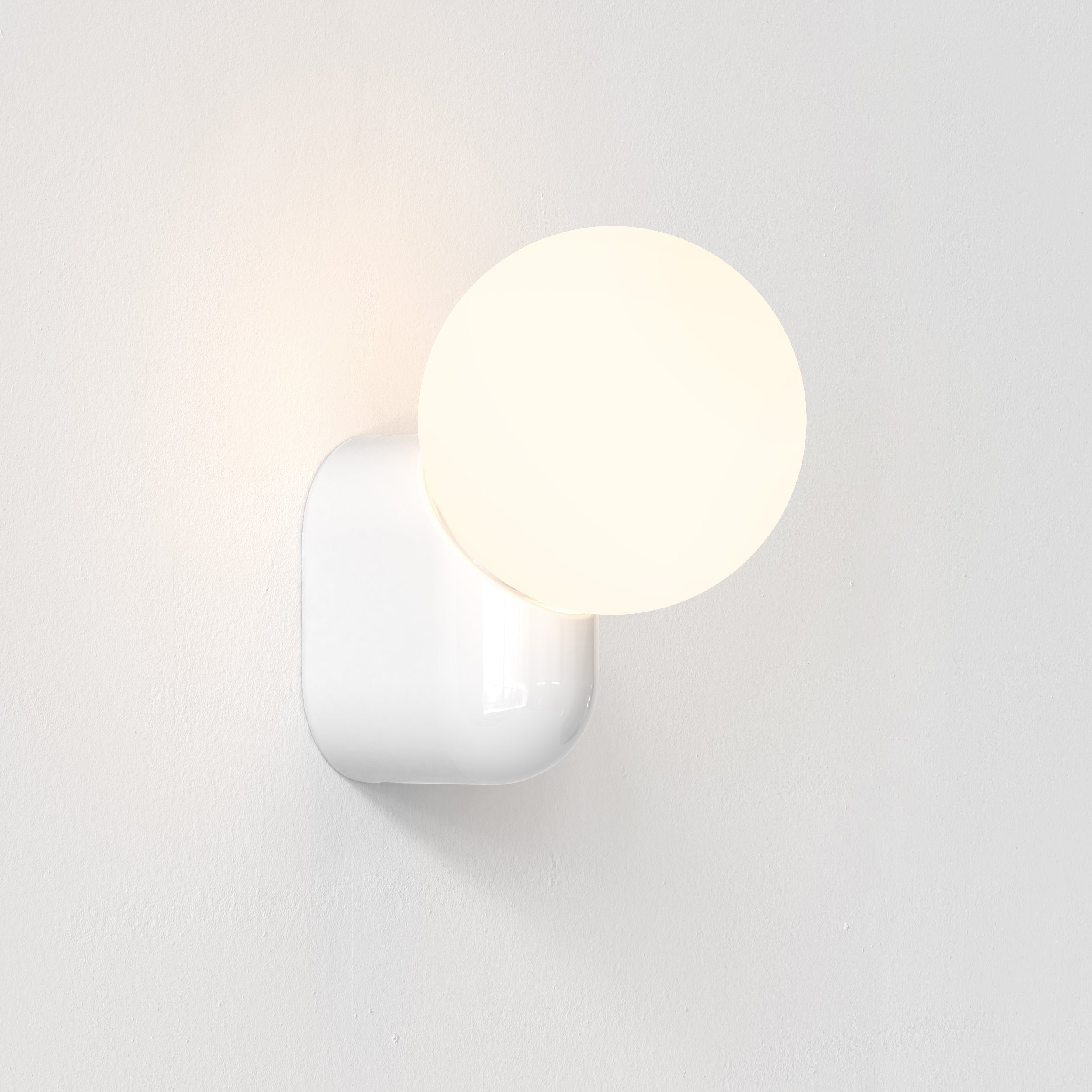 Astro Lyra Bathroom Wall Light in Gloss Glaze White