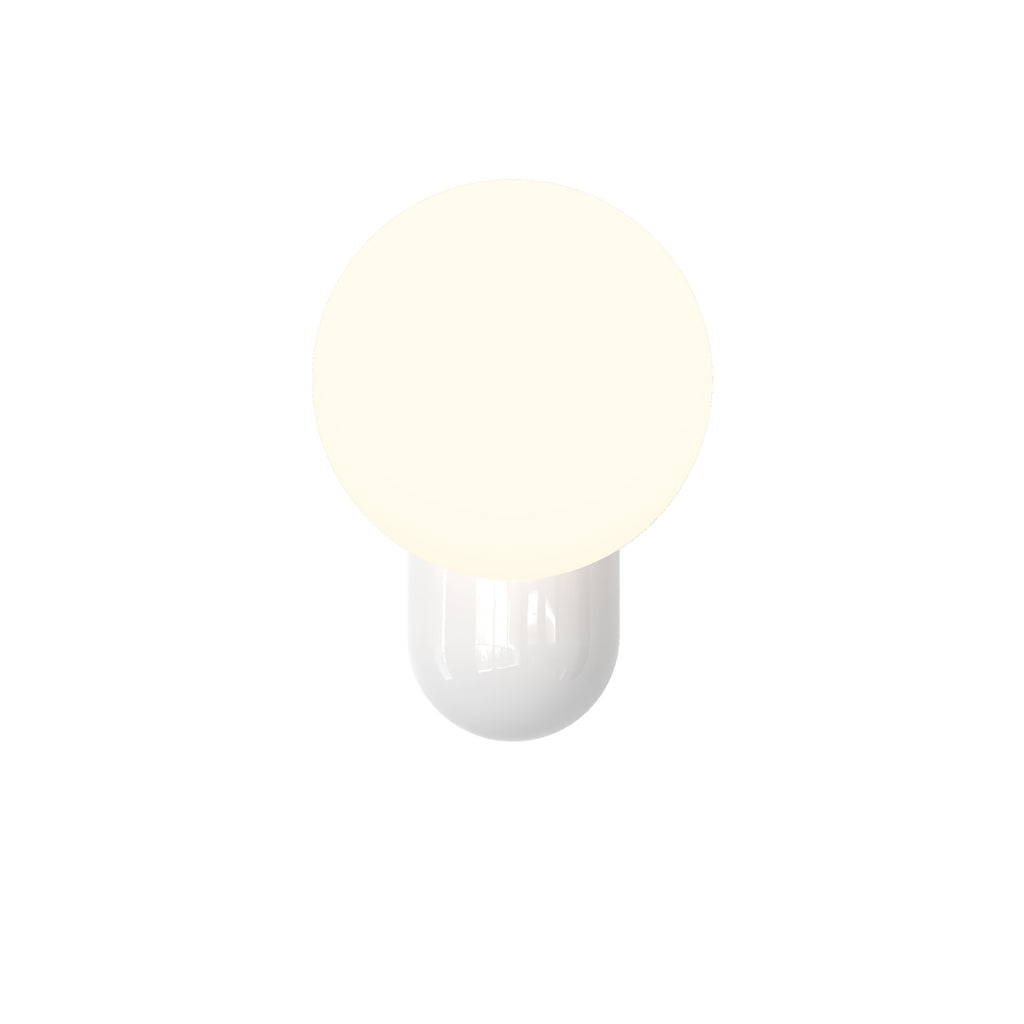 Astro Lyra Bathroom Wall Light in Gloss Glaze White